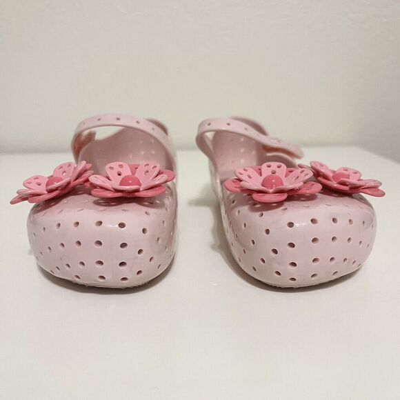 Mini Melissa Furadinha Perforated Pink Flower Sandals Toddler Girls Size 11 - Picture 6 of 12